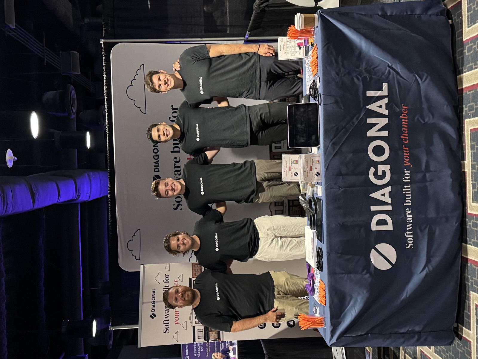 The Diagonal team at their exhibit booth at the ACCE 2026 Annual Convention in New Orleans